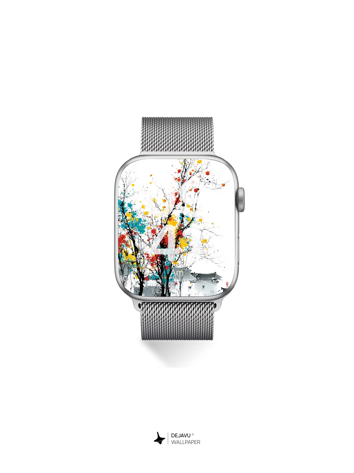 Wu Guanzhong-Inspired Ink Blossoms 8K Wallpaper