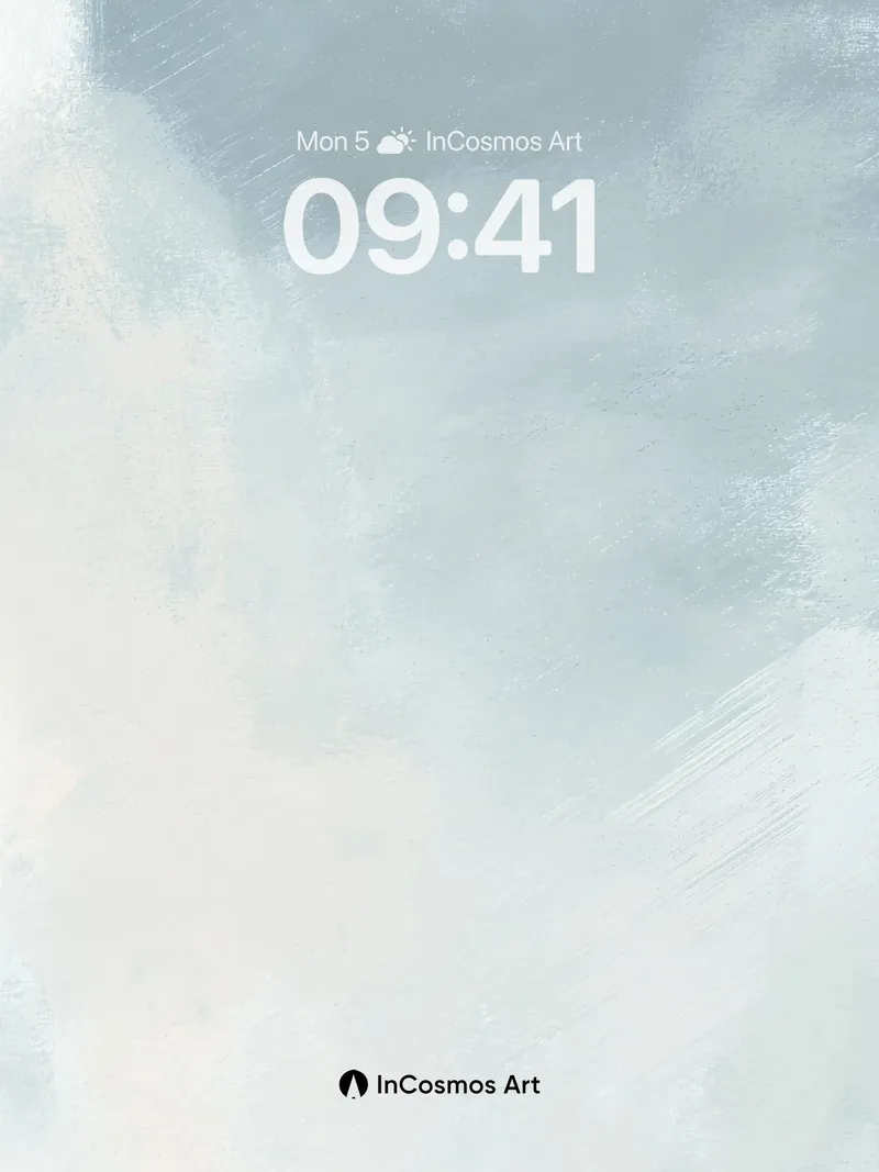 Serene Misty Sky Background with Soft Clouds