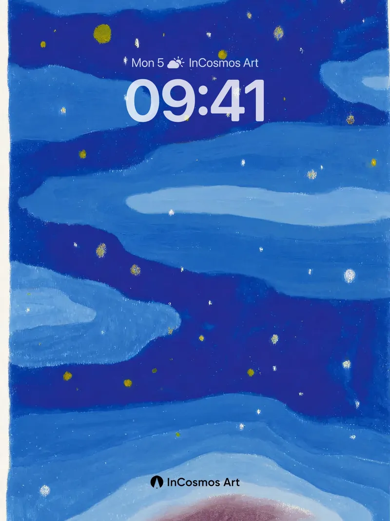 Midnight Azure Wallpaper with Starry Haze