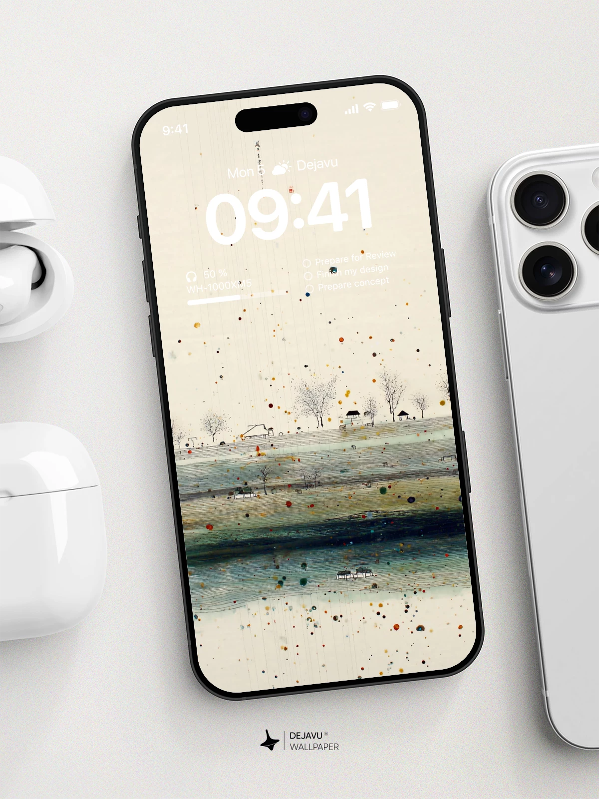 Whimsical 8K Wallpaper with Dots and Lines