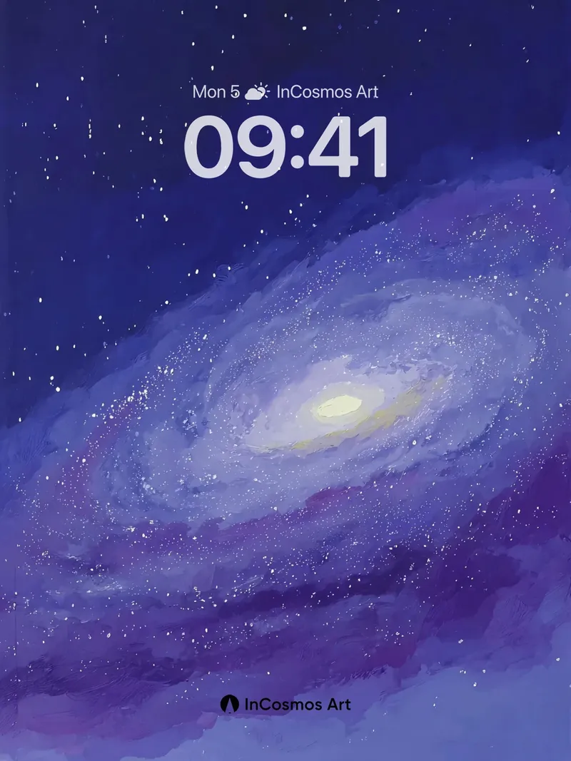 Deep Space Spiral Wallpaper in Violet Haze