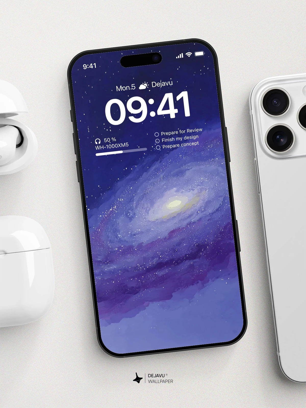 Watercolor Spiral Galaxy Wallpaper 8K