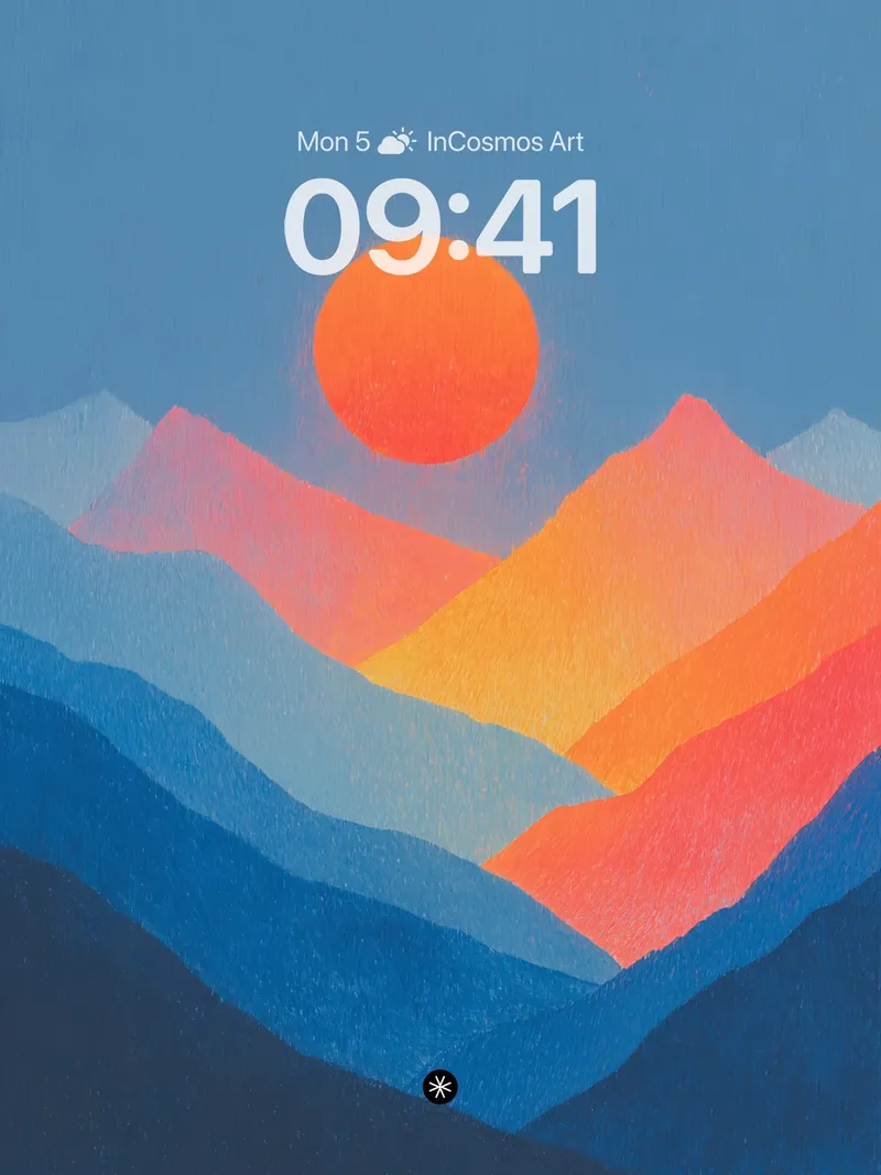 Serene Gradient Mountains Wallpaper with Soft Haze
