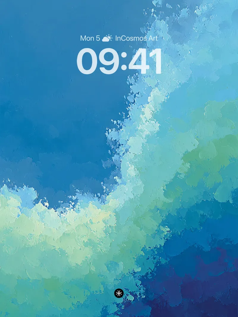 Ethereal Ocean Gradient Wallpaper with Dynamic Swirls