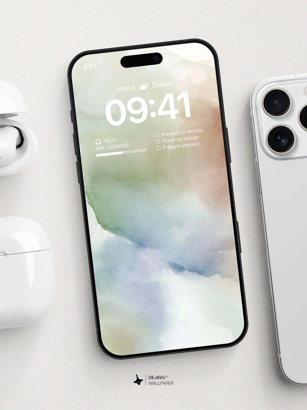 Watercolor Wash 8K Wallpaper for iPhone & Android