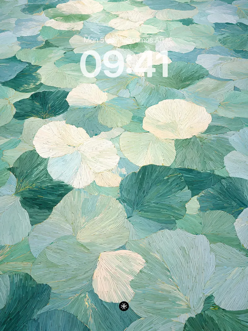 Serene Lily Pond Wallpaper in Soft Light