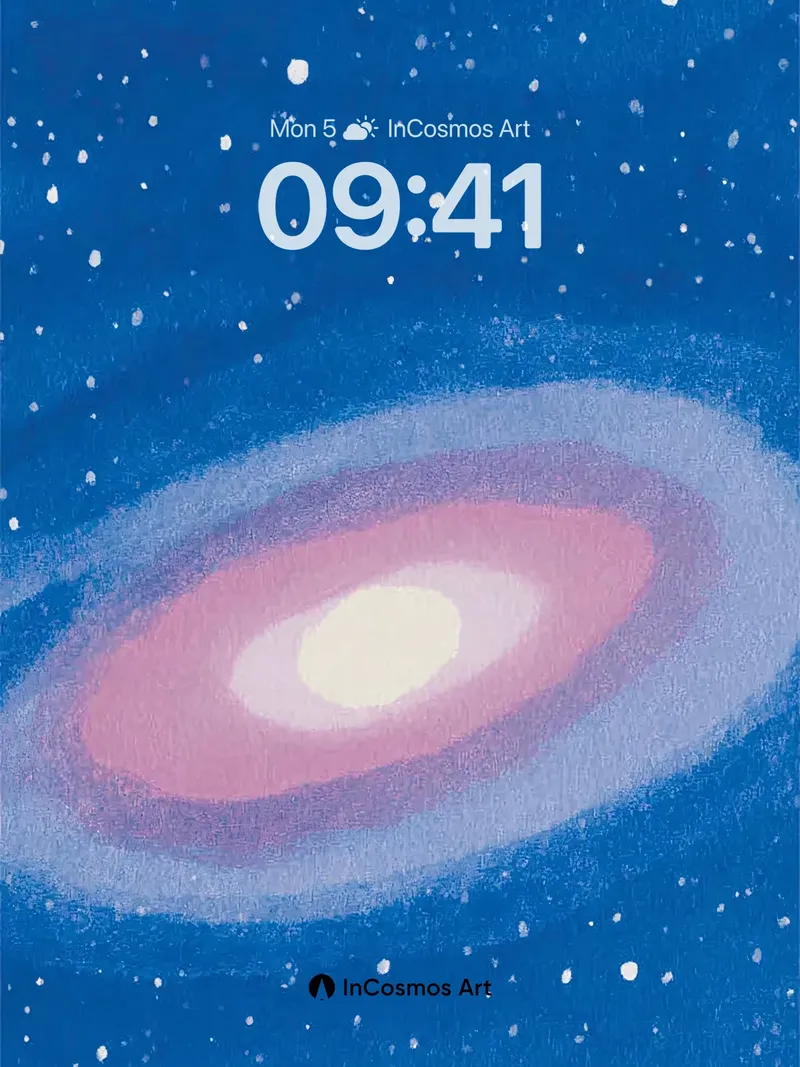 Soft Pink Nebula Wallpaper with Starry Haze