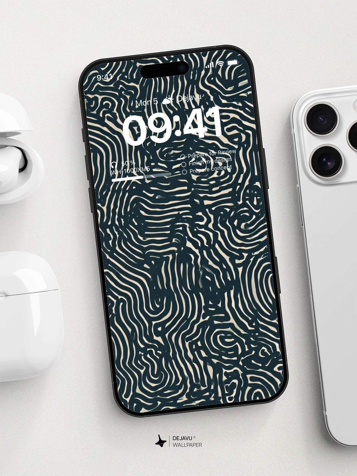 Wavy Line Abstract Wallpaper 8K