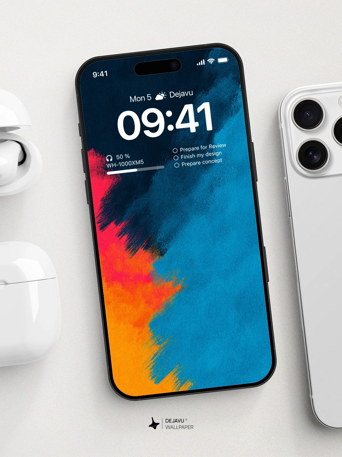 Vibrant Abstract Brushstroke Wallpaper 8K