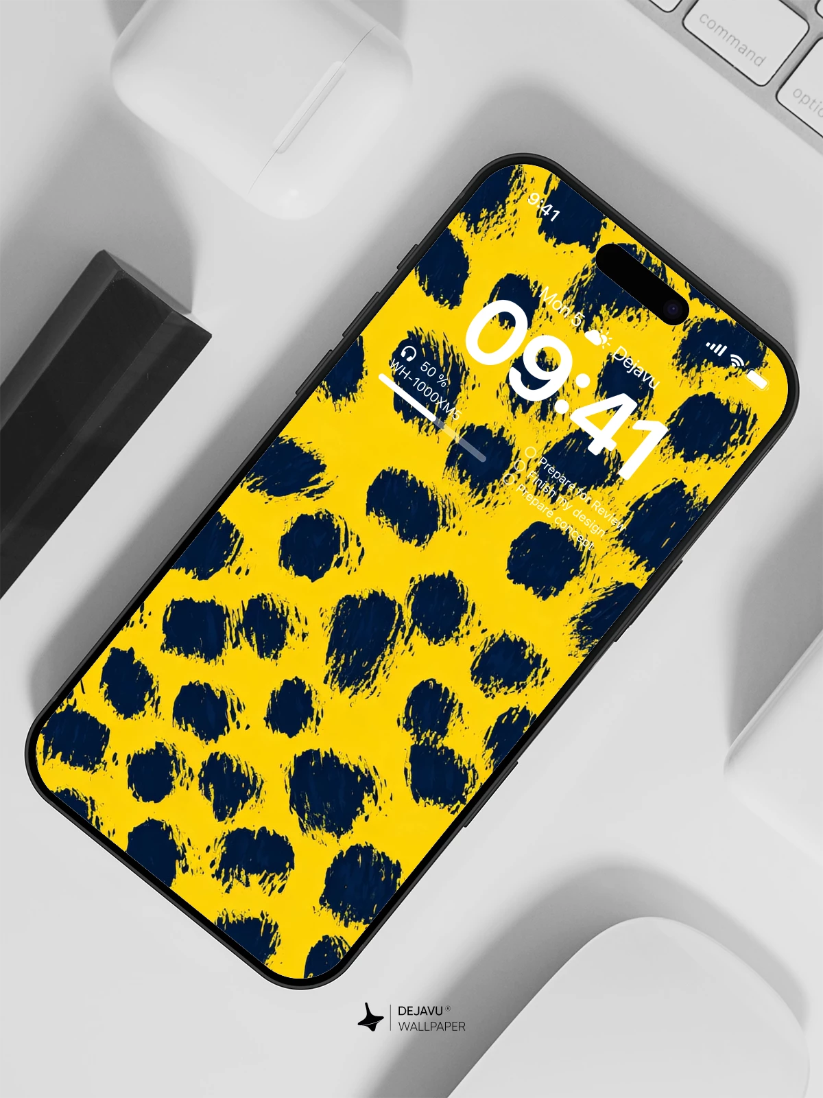Yellow and Black Leopard Print Wallpaper 8K