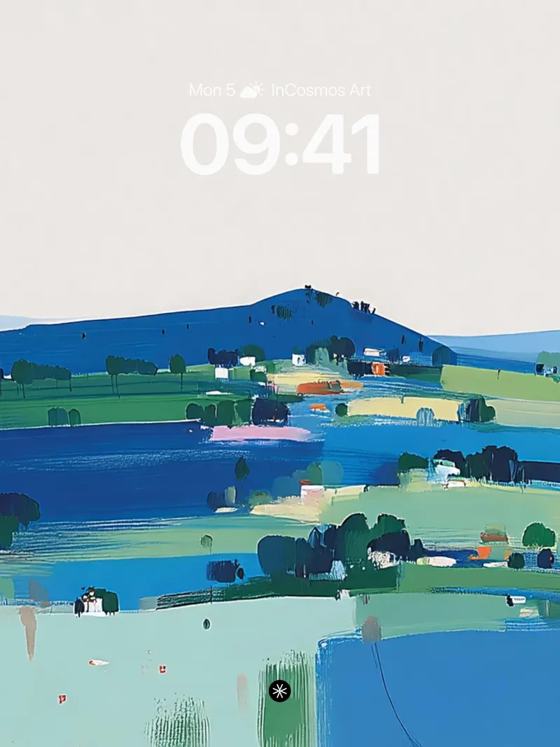 Serene Pastel Hills Abstract Wallpaper