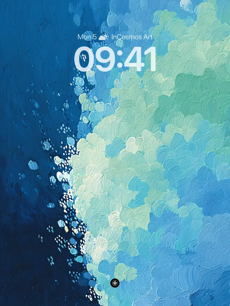 Serene Oceanic Flow Wallpaper
