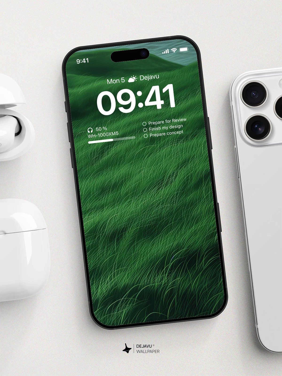 Windswept Grass Hills 8K Wallpaper for iPhone and Android