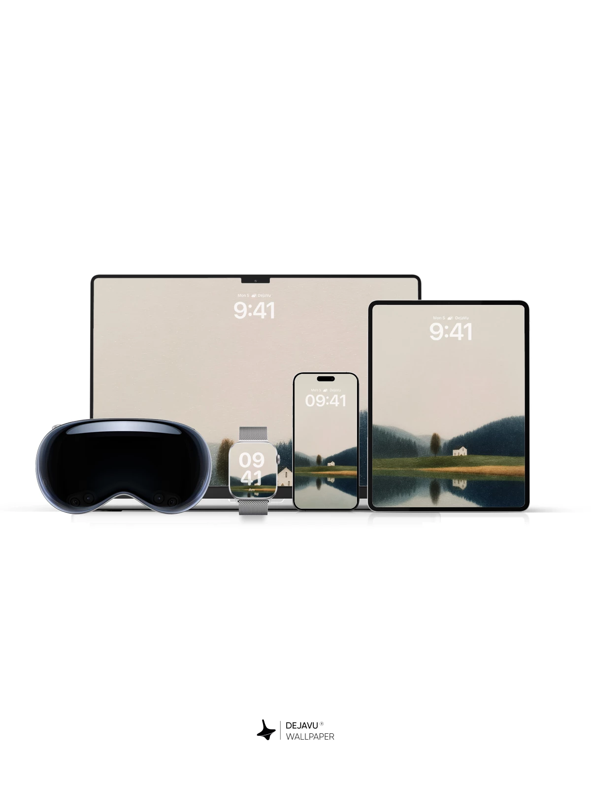 Misty Lake Reflection Wallpaper 8K for iPhone & Android