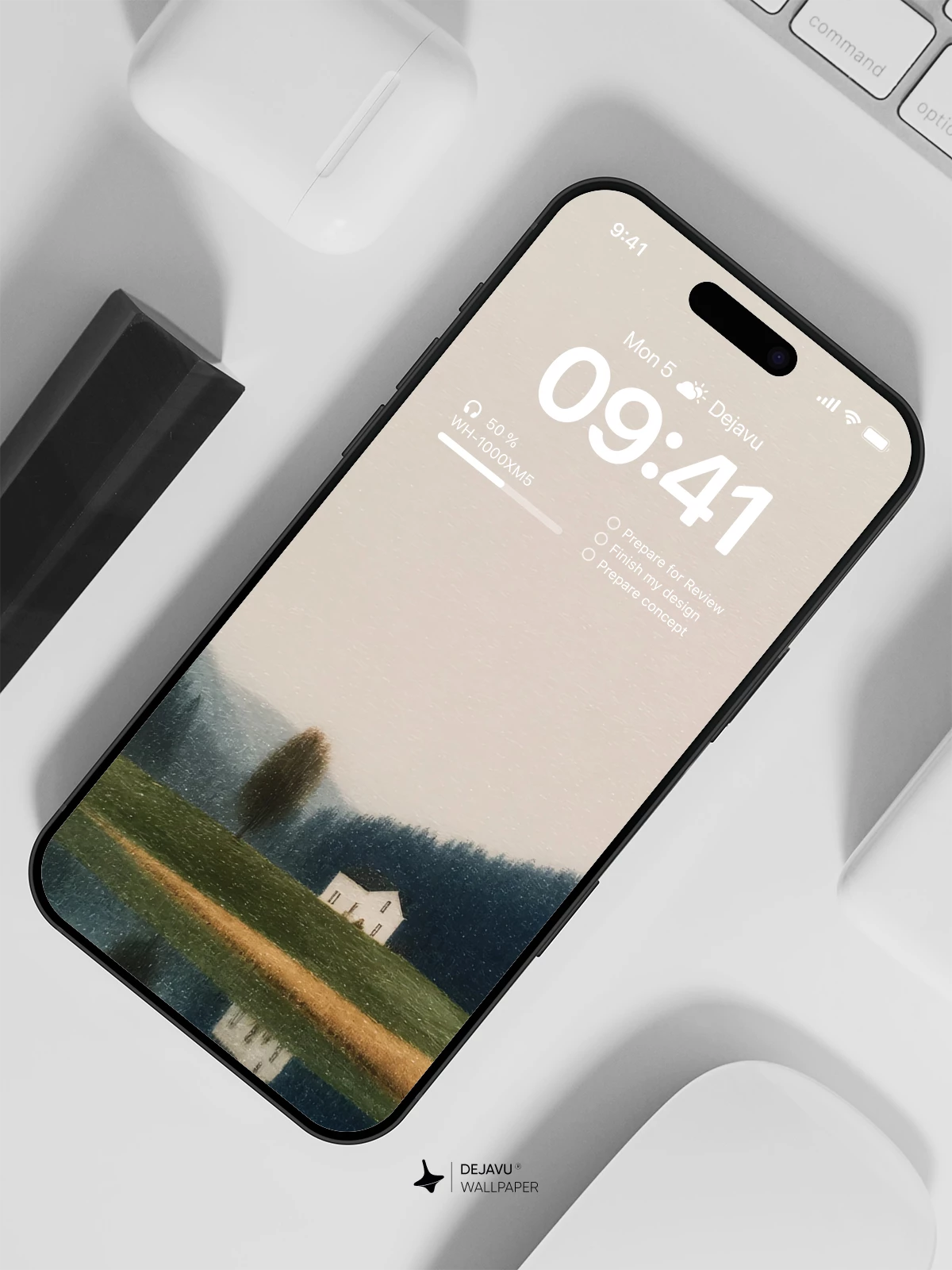 Misty Lake Reflection Wallpaper 8K for iPhone & Android