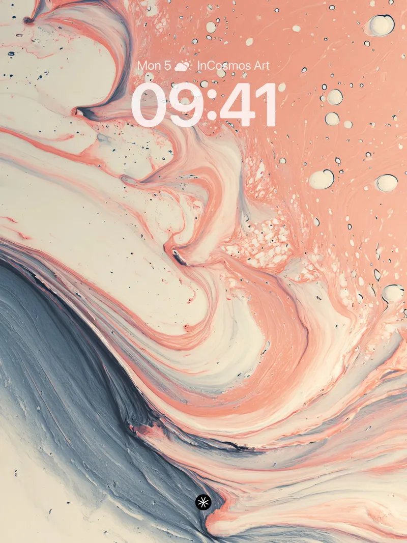 Blush Fluid Mirage Wallpaper with Haze Veins