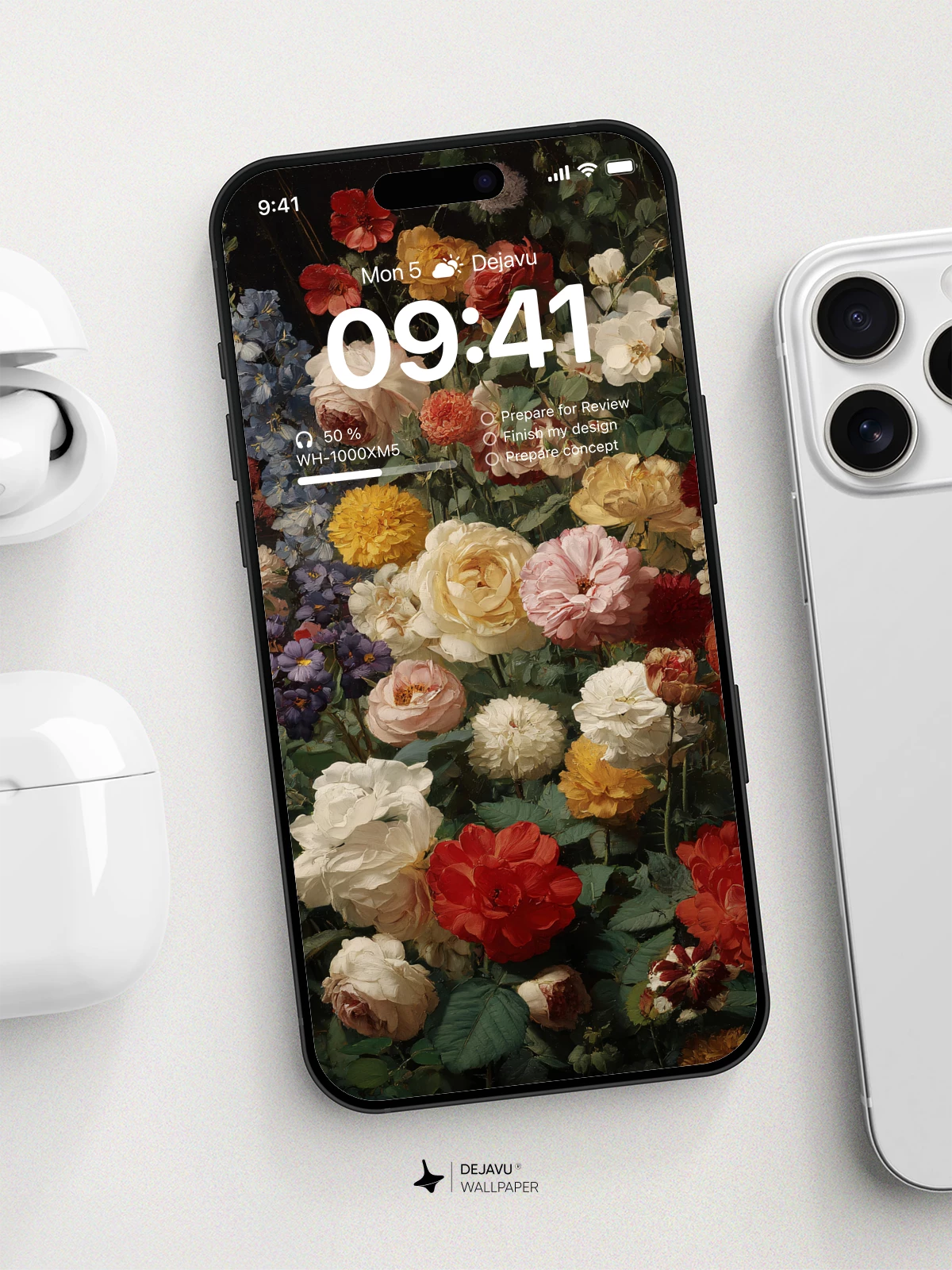 Victorian Floral Still Life Wallpaper 8K