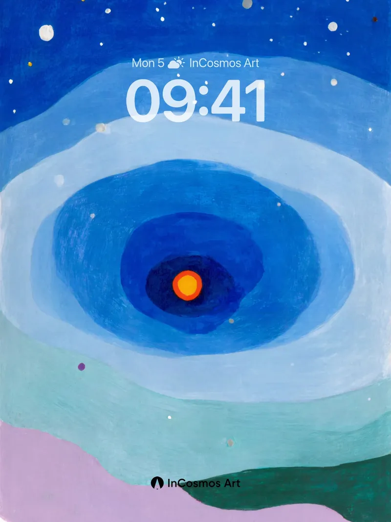 Deep Space Vortex Wallpaper with Celestial Gradient