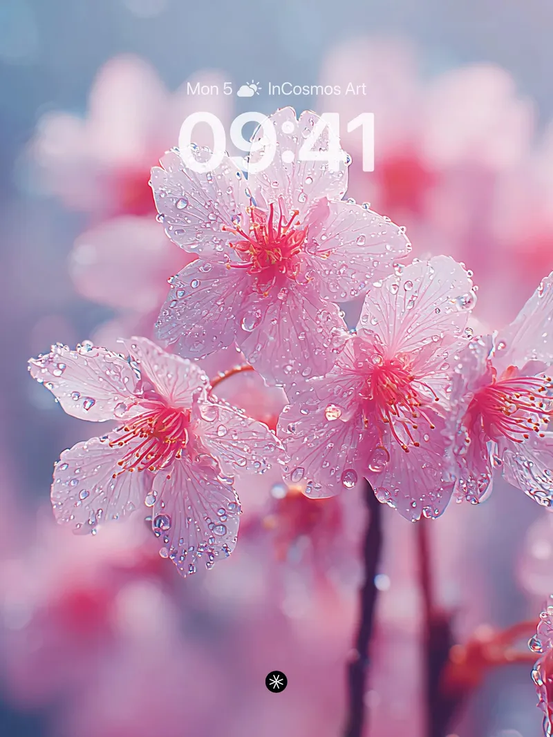Soft Petal Dew Wallpaper in Morning Light