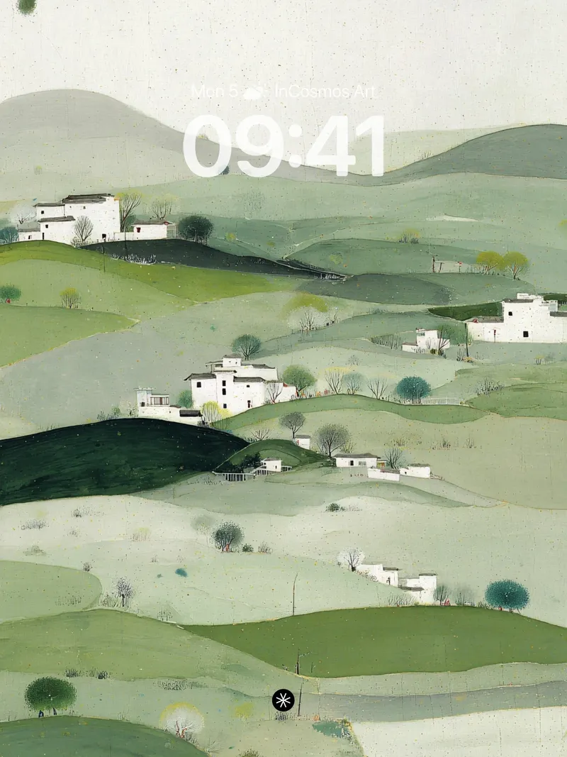 Serene Pastel Hills Wallpaper with Whispered Haze
