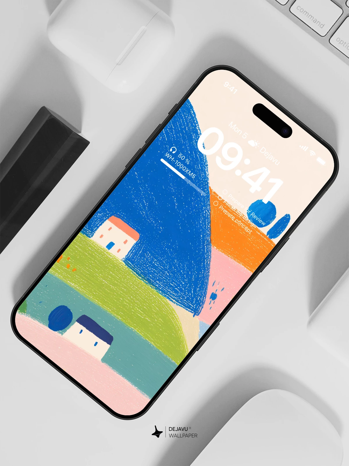Whimsical Pastel Hills Wallpaper 8K
