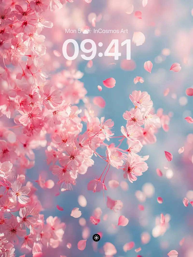Soft Petal Drift Wallpaper in Spring Haze