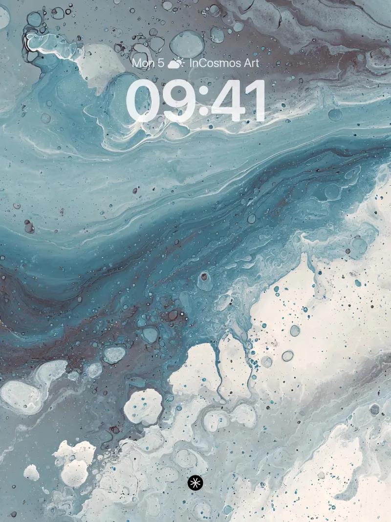 Fluid Serenity Wallpaper in Hazy Blues