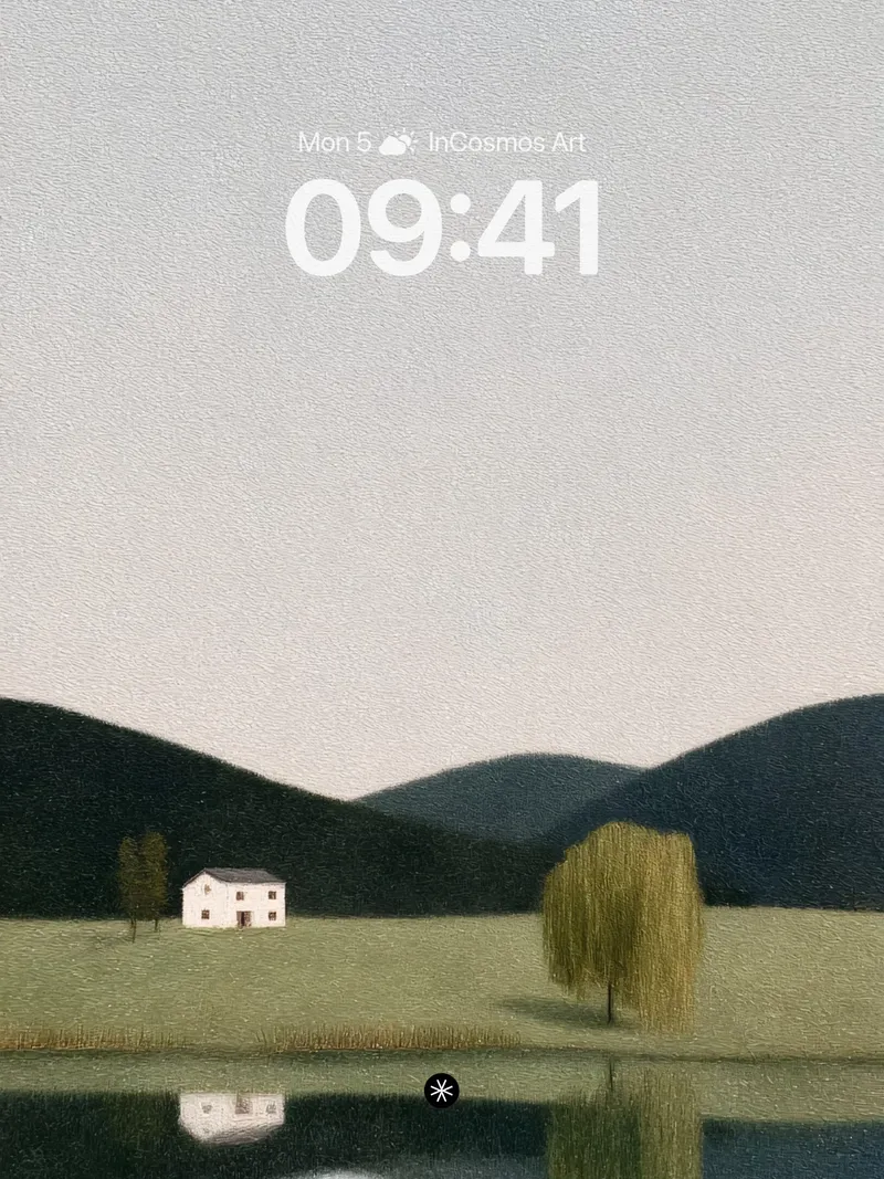 Serene Willow Reflection Wallpaper with Silent Hills