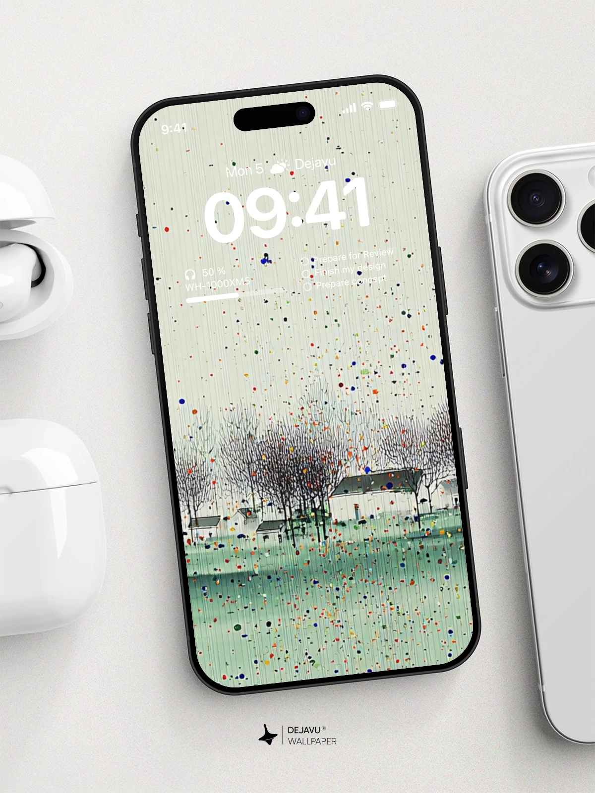Whimsical 8K Wallpaper: Colorful Dots on a Pastel Background