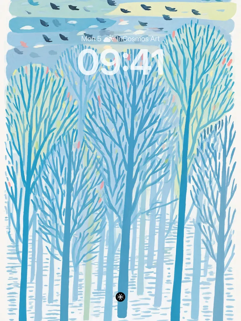 Serene Forest Cat Silhouette Wallpaper