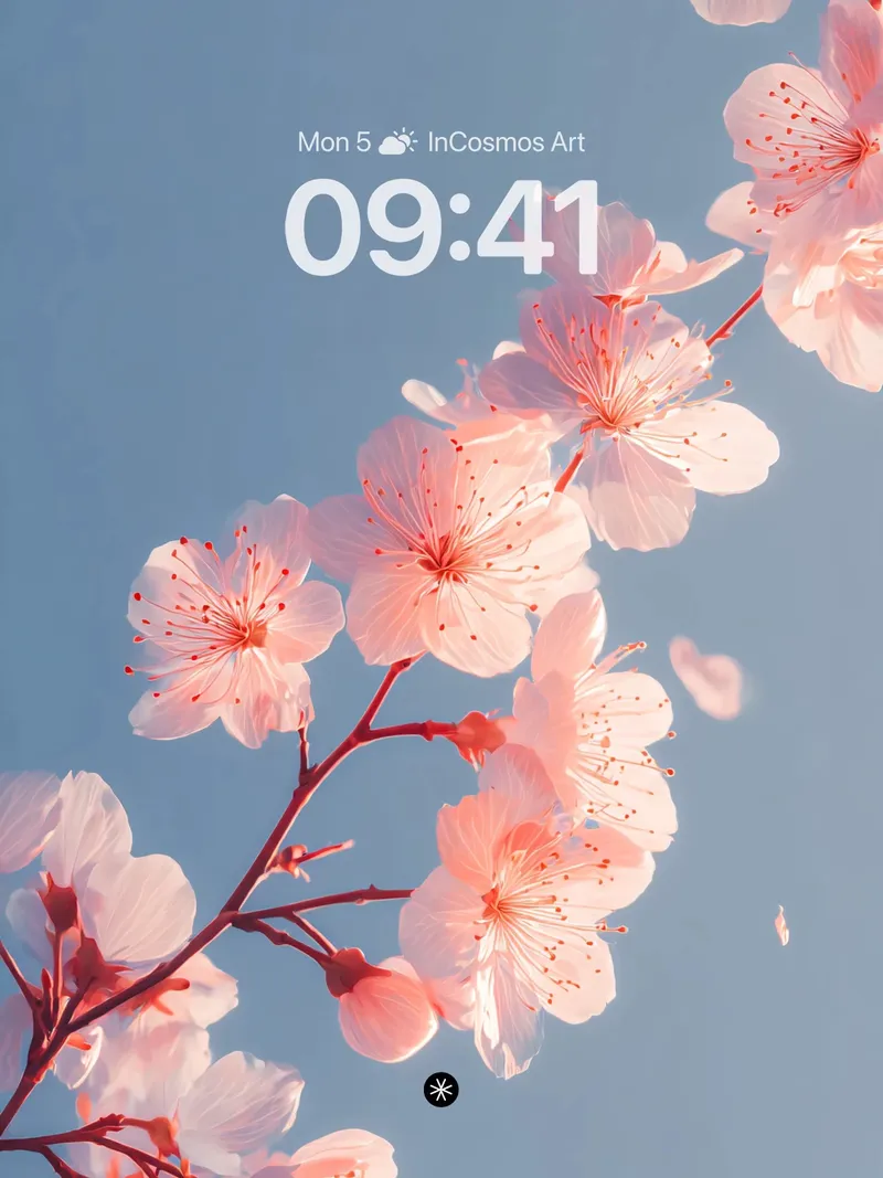 Soft Petal Breeze Wallpaper in Morning Light