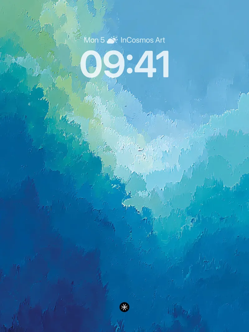 Serene Gradient Flow Wallpaper with Oceanic Depths