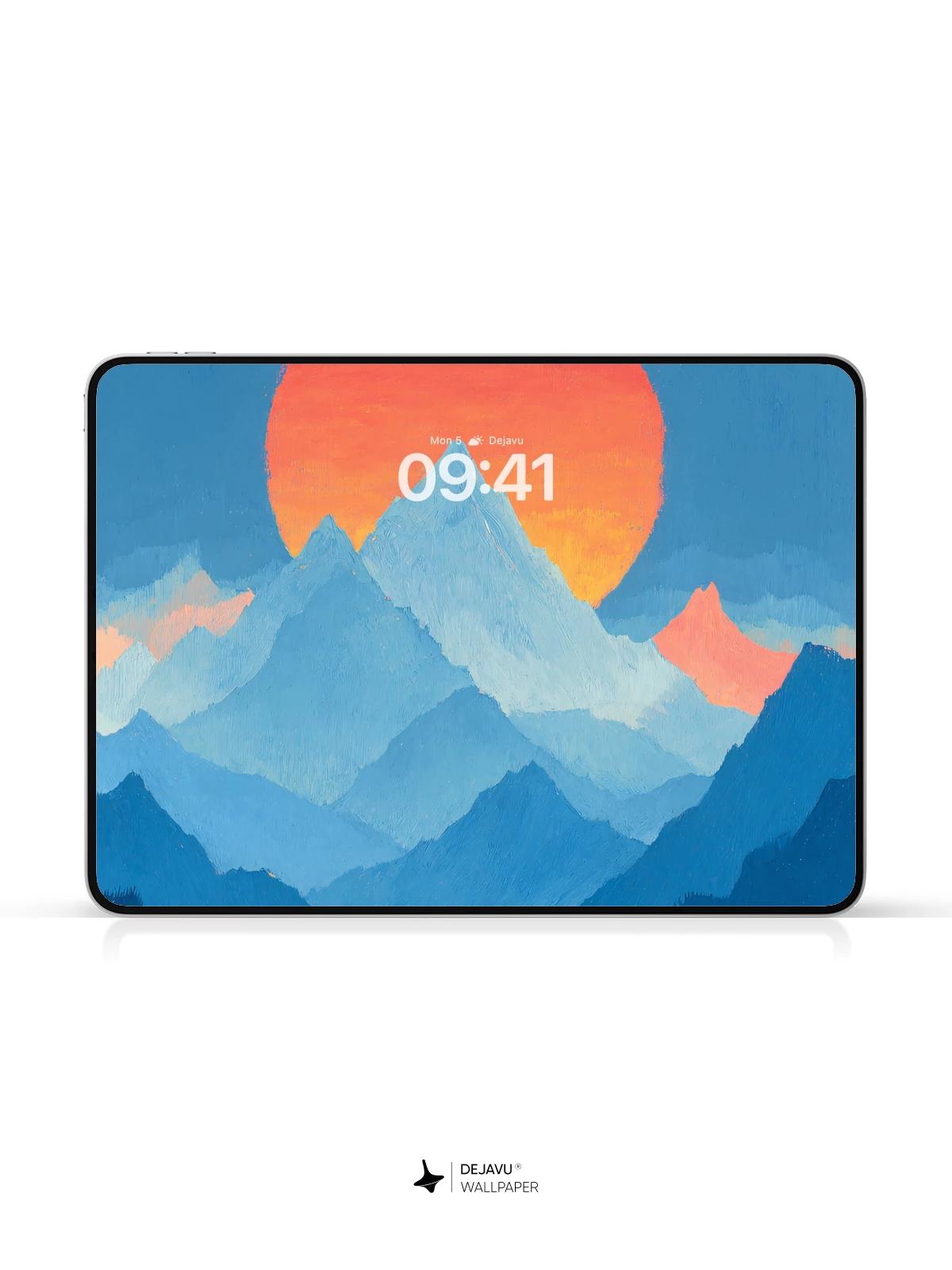 Mountain Sunset Gradient Wallpaper 8K for iPhone & Android