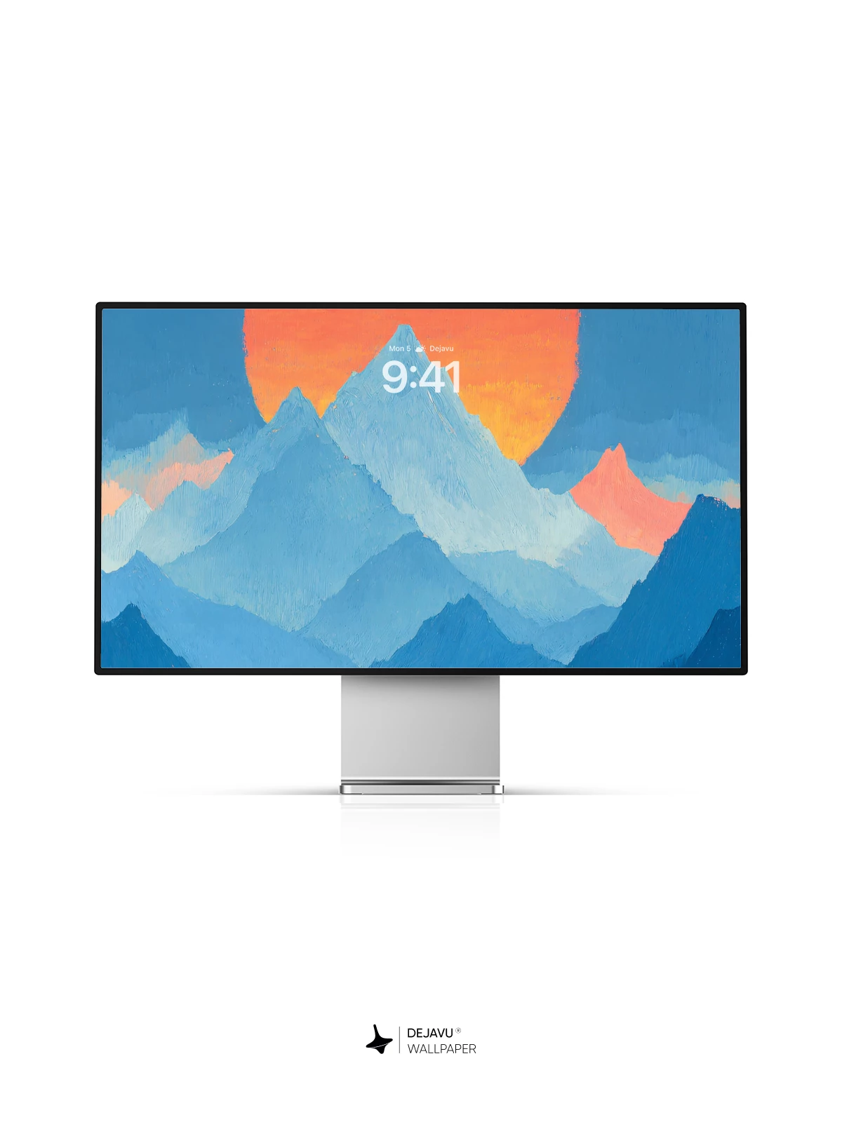 Mountain Sunset Gradient Wallpaper 8K for iPhone & Android