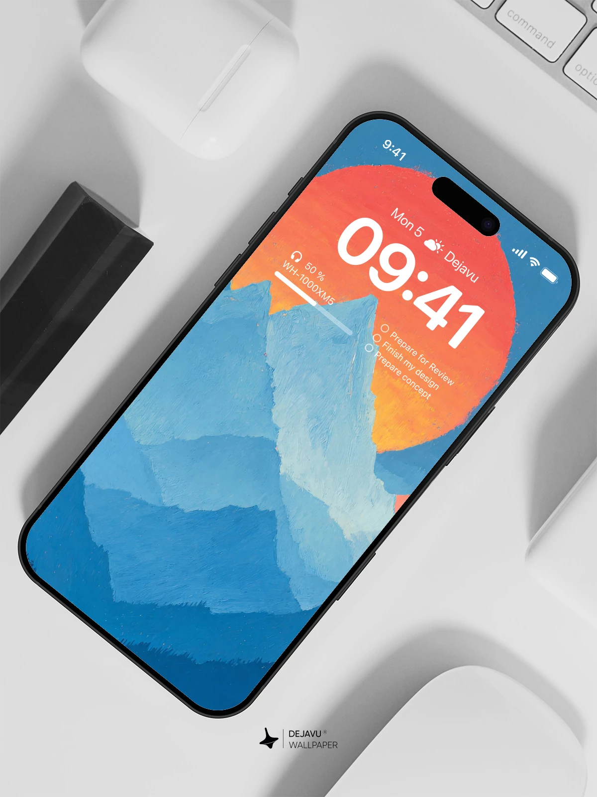 Mountain Sunset Gradient Wallpaper 8K for iPhone & Android