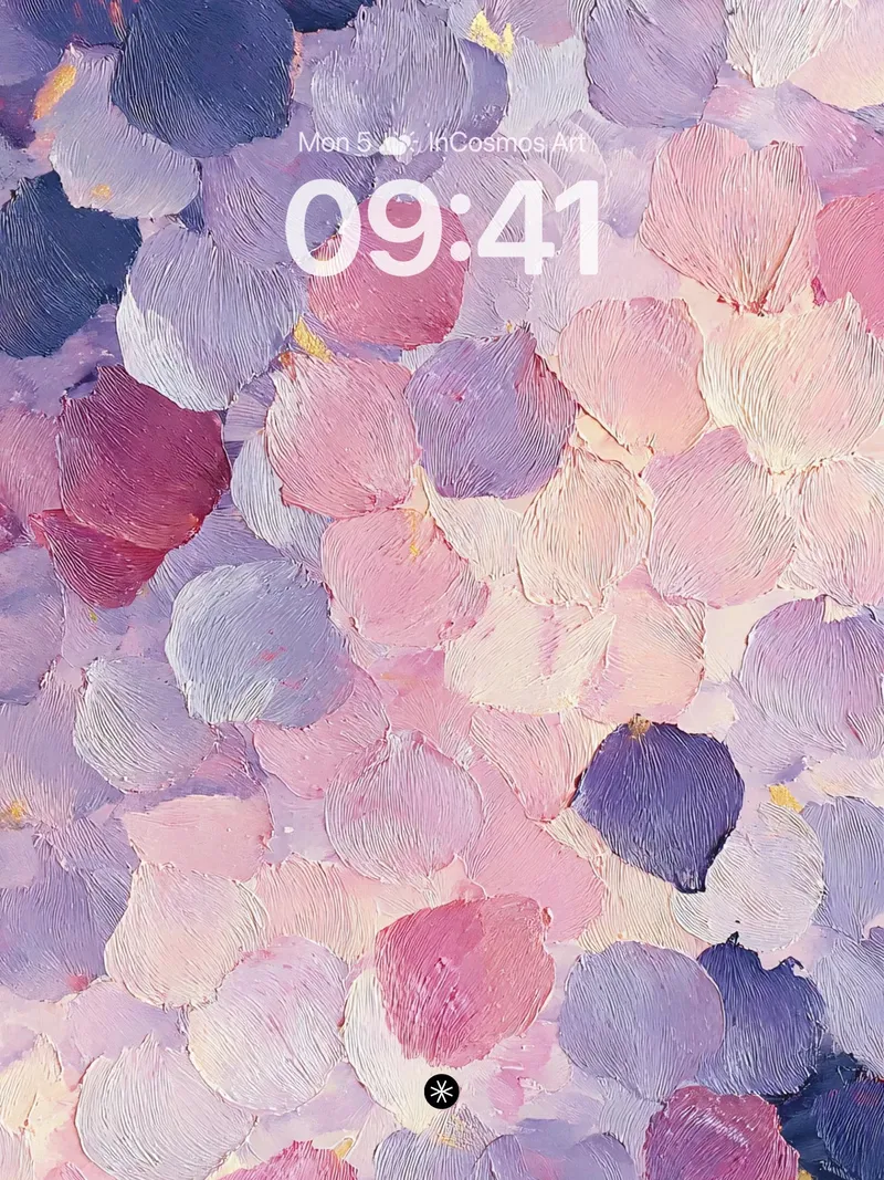 Pastel Petal Mosaic Wallpaper with Soft Grain