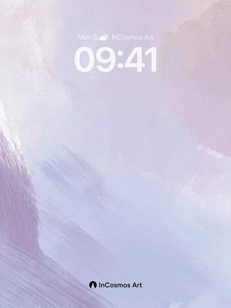 Serene Lavender Haze Wallpaper with Soft Brushstrokes