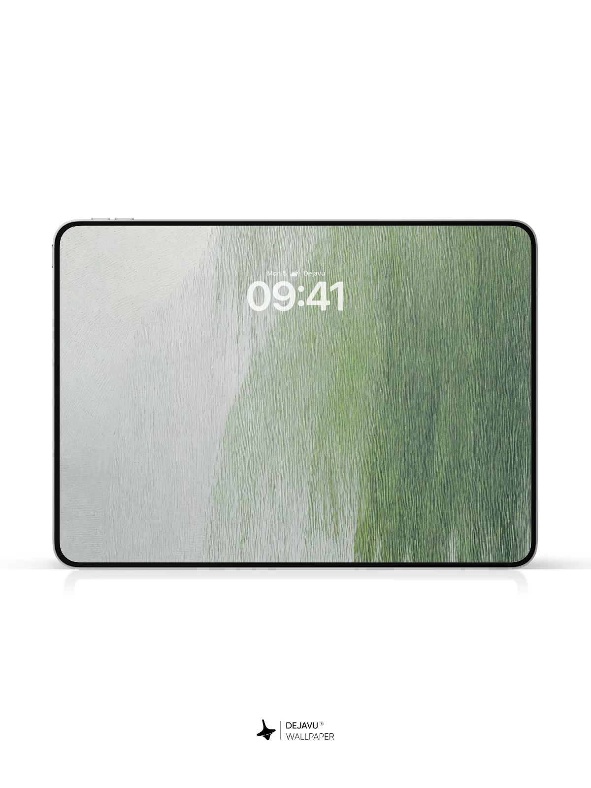 Solitude in the Rain: Minimalist Green Willow Wallpaper 8K