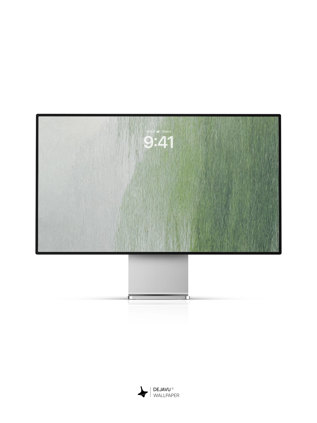 Solitude in the Rain: Minimalist Green Willow Wallpaper 8K
