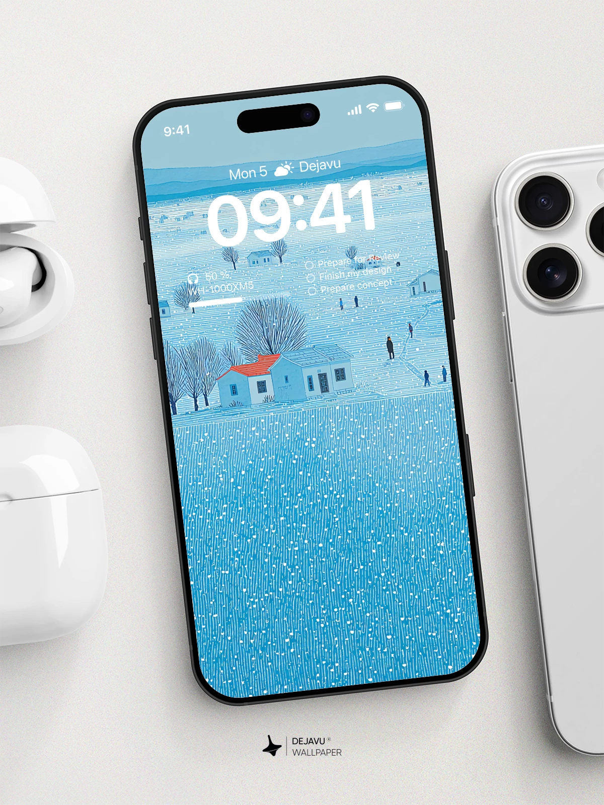 Winter Village Wallpaper 8K for iPhone and Android