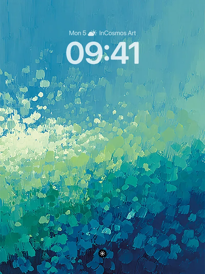 Serene Ocean Gradient Wallpaper with Ethereal Textures