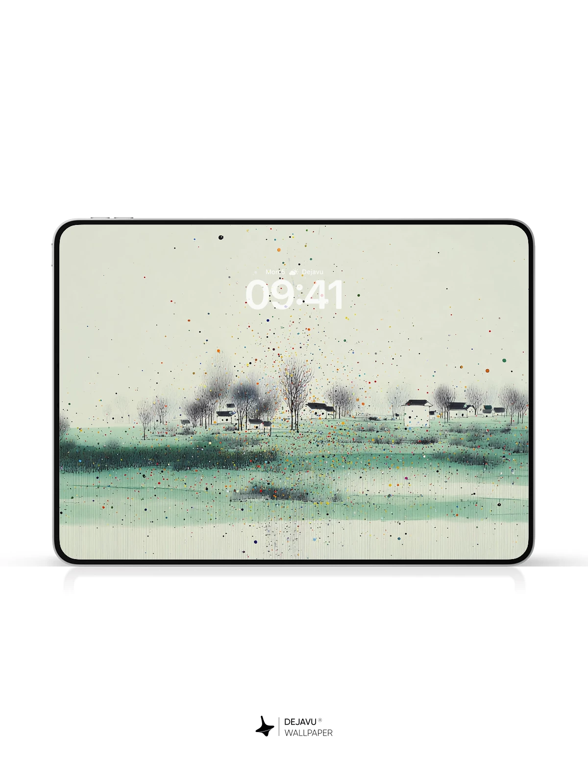 Wu Guanzhong Style Abstract Landscape Wallpaper 8K