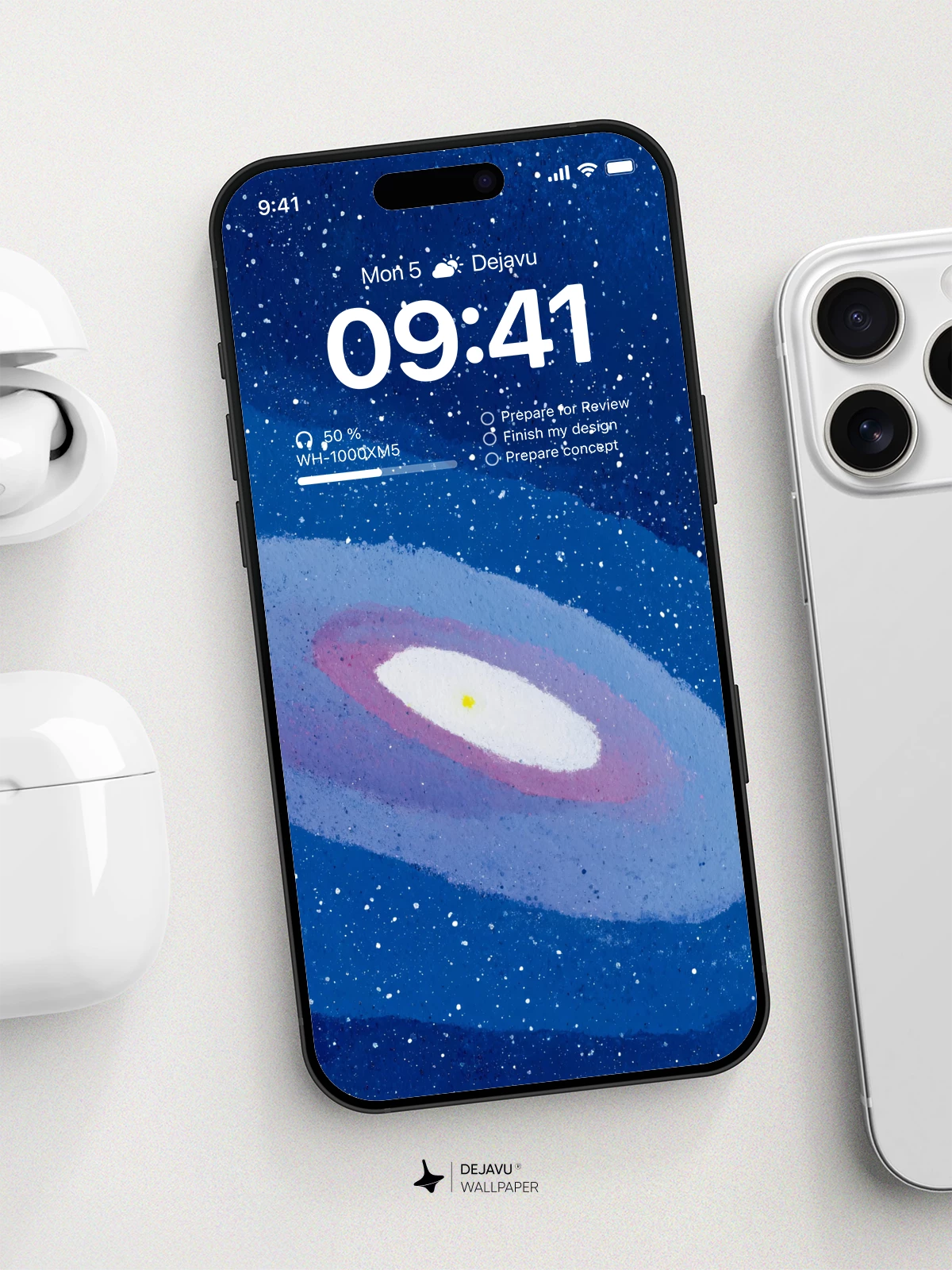 Watercolor Spiral Galaxy Wallpaper 8K