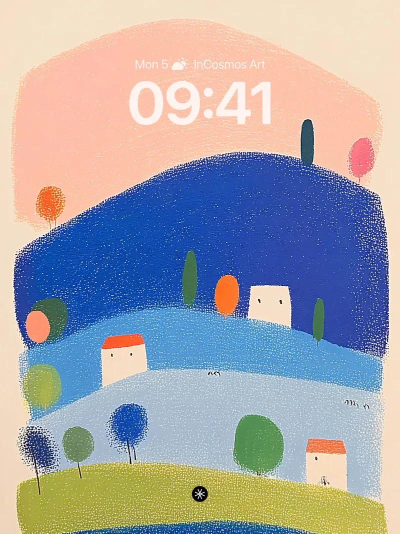 Serene Pastel Hills Wallpaper