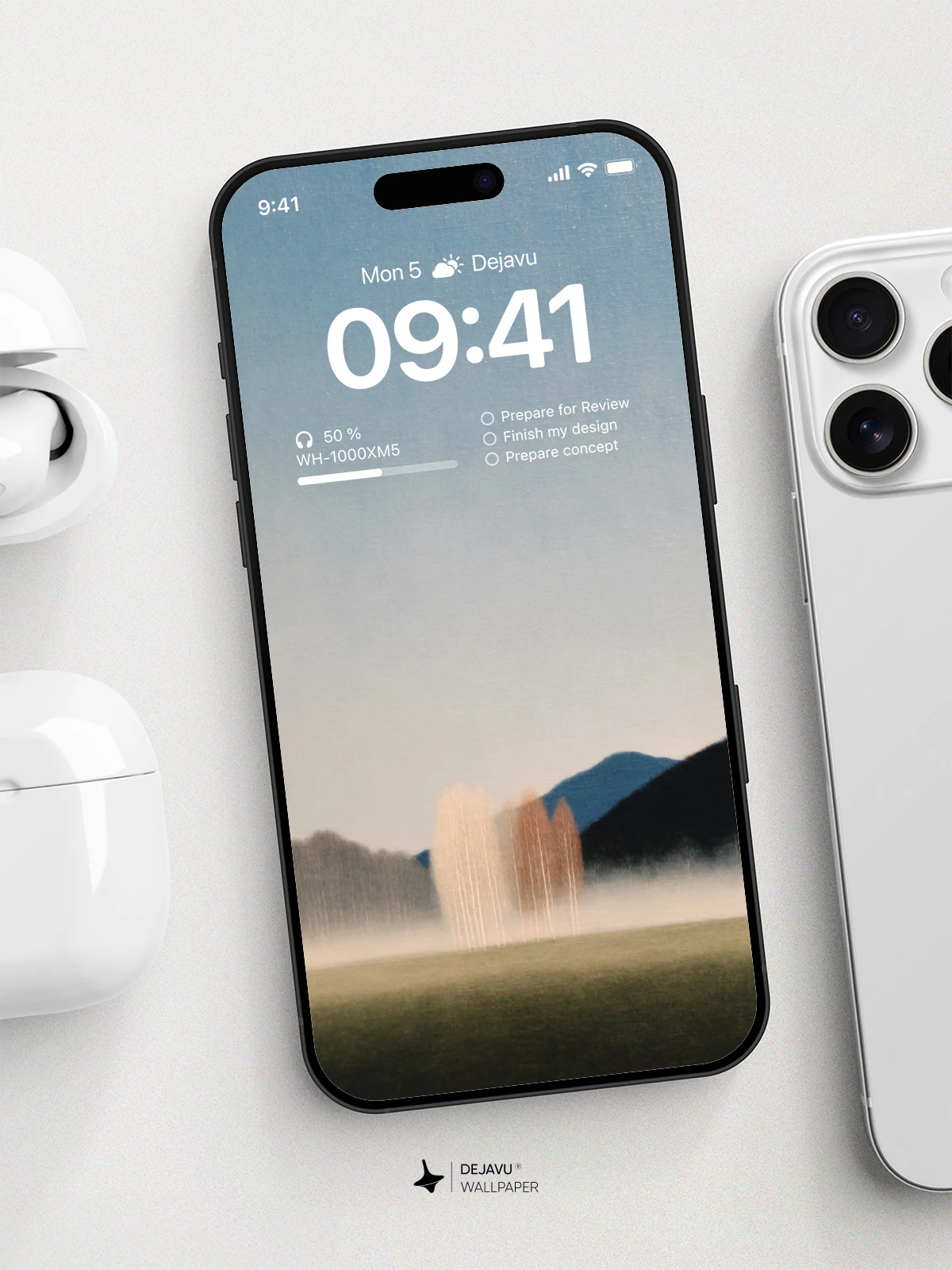 Tranquil Misty Landscape Wallpaper 8K for iPhone & Android