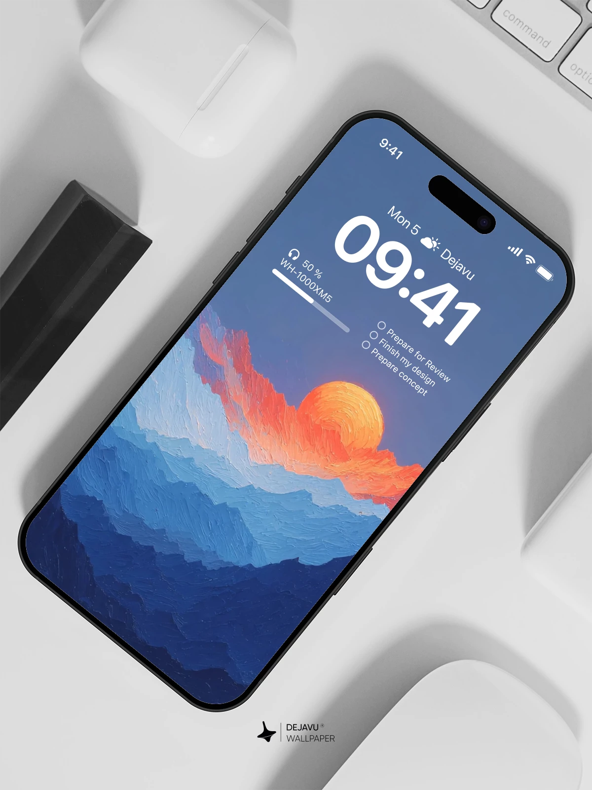 Sunset Mountain Range 8K Wallpaper for Phone