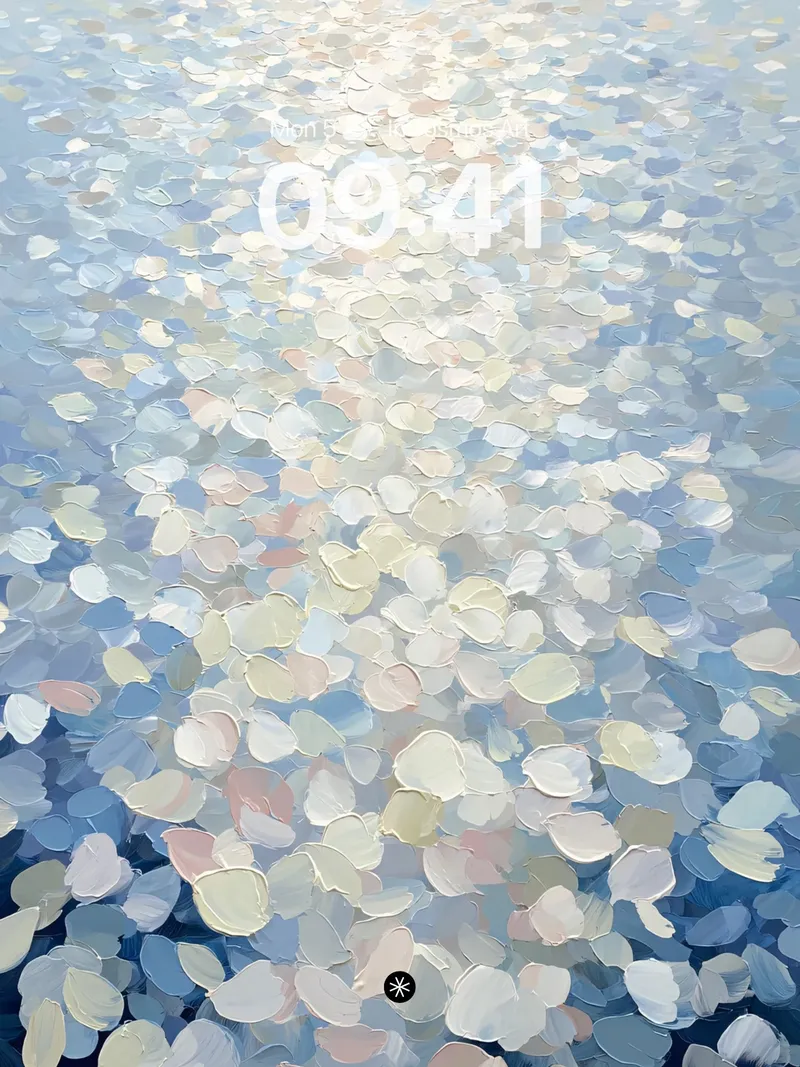 Serene Light Reflections Wallpaper in Soft Haze