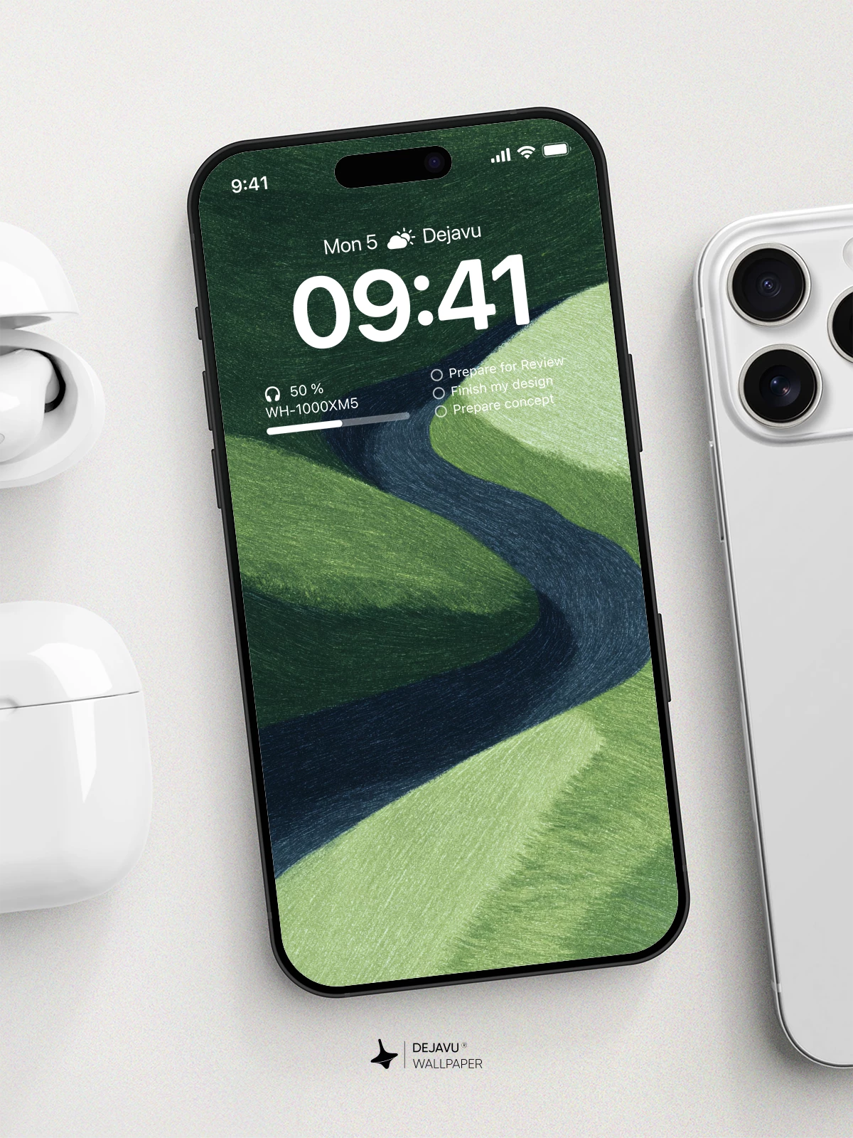 Winding River Landscape 8K Wallpaper for iPhone and Android