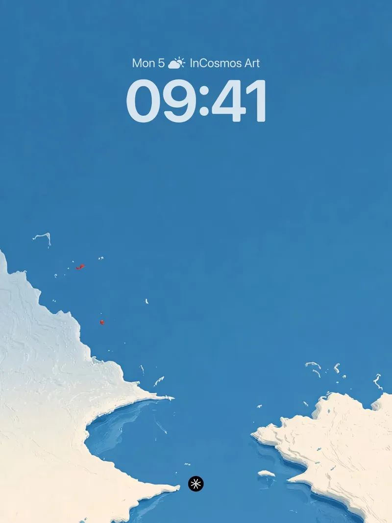 Serene Coastal Escape Wallpaper with Minimalist Shores