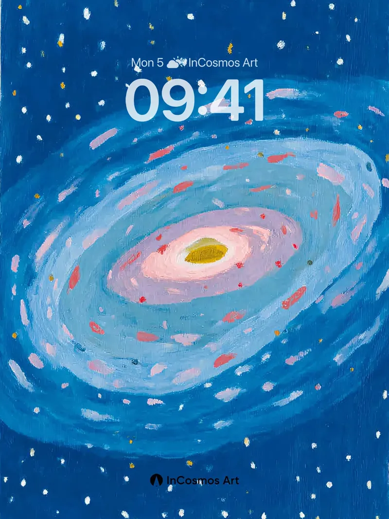 Whirling Galaxy Wallpaper with Starry Depth